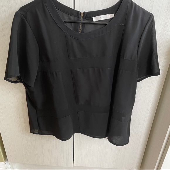 Lush Tops - Mesh Panel Crop Top